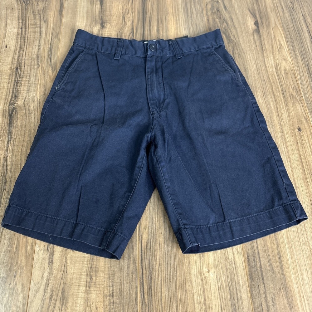 H&M Navy Blue Chino Shorts Mens 29 Regular Fit Flat‎ Front